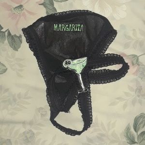NEW Sexy sz M Native Intimates Black Stretch Thong